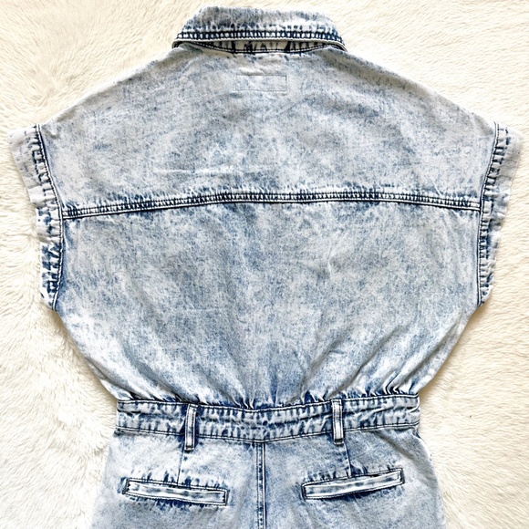 BLANKNYC Head Backstage Acid Wash Denim Romper Jumpsuit - Picture 12 of 15